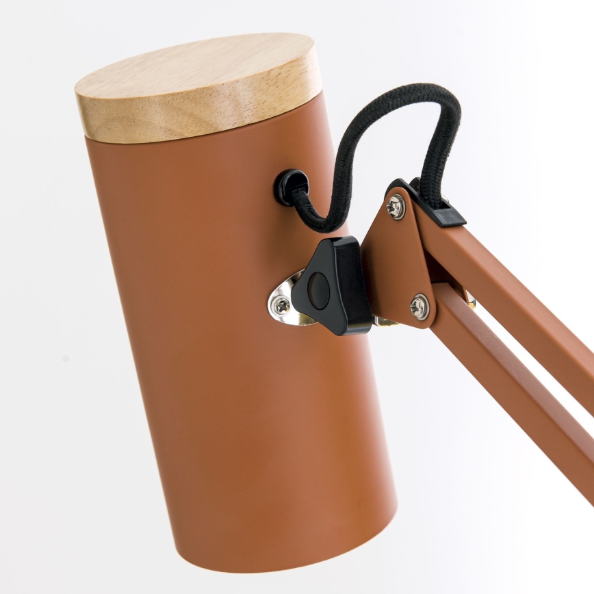 Stolní lampa s klipem GILI 1xE27/40W/230V cihlová