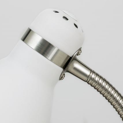 Stolní lampa SCHOOL 1xE27/40W/230V bílá/matný chrom