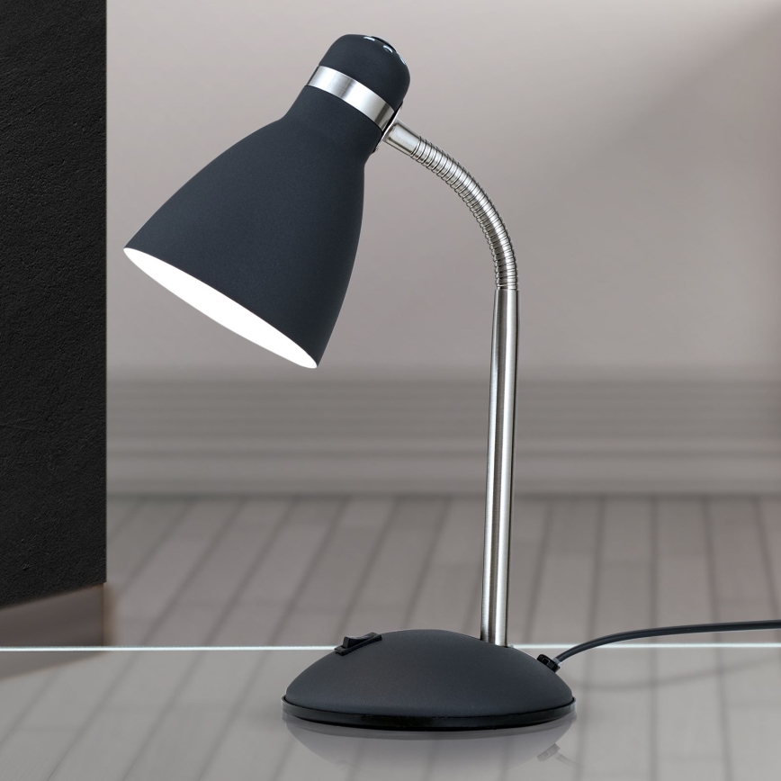 Stolní lampa SCHOOL 1xE27/40W/230V černá/matný chrom