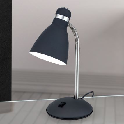 Stolní lampa SCHOOL 1xE27/40W/230V černá/matný chrom