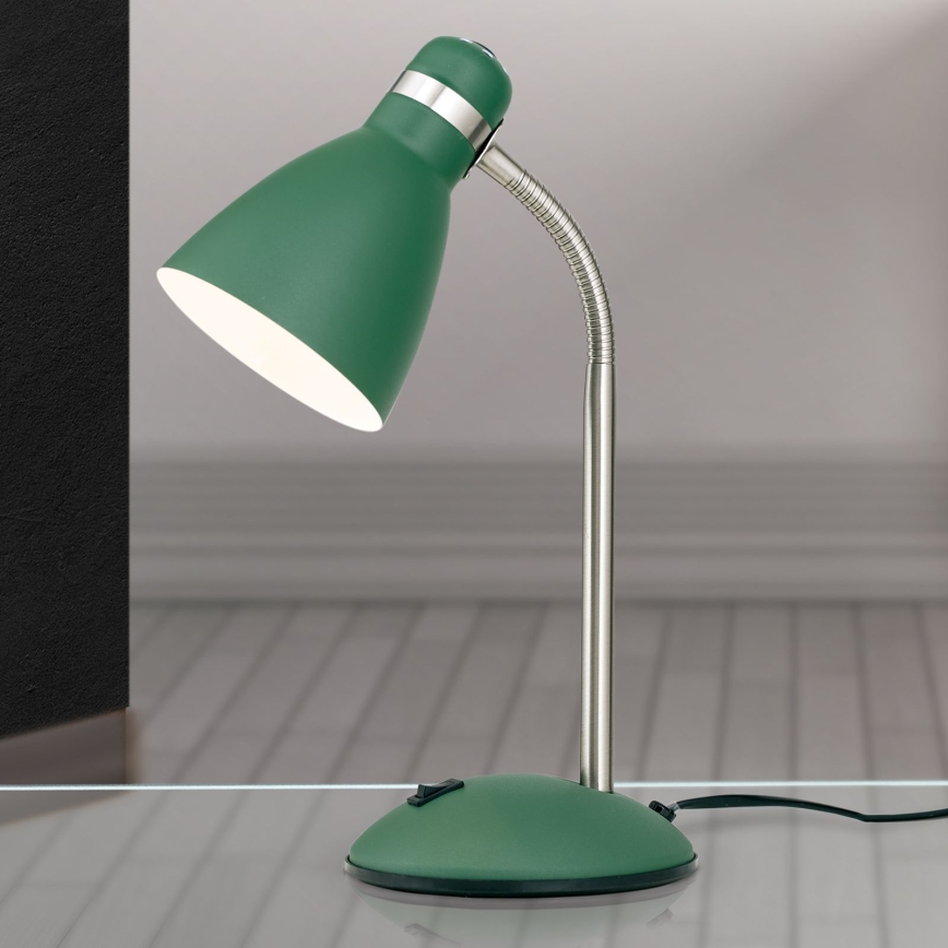 Stolní lampa SCHOOL 1xE27/40W/230V zelená/matný chrom
