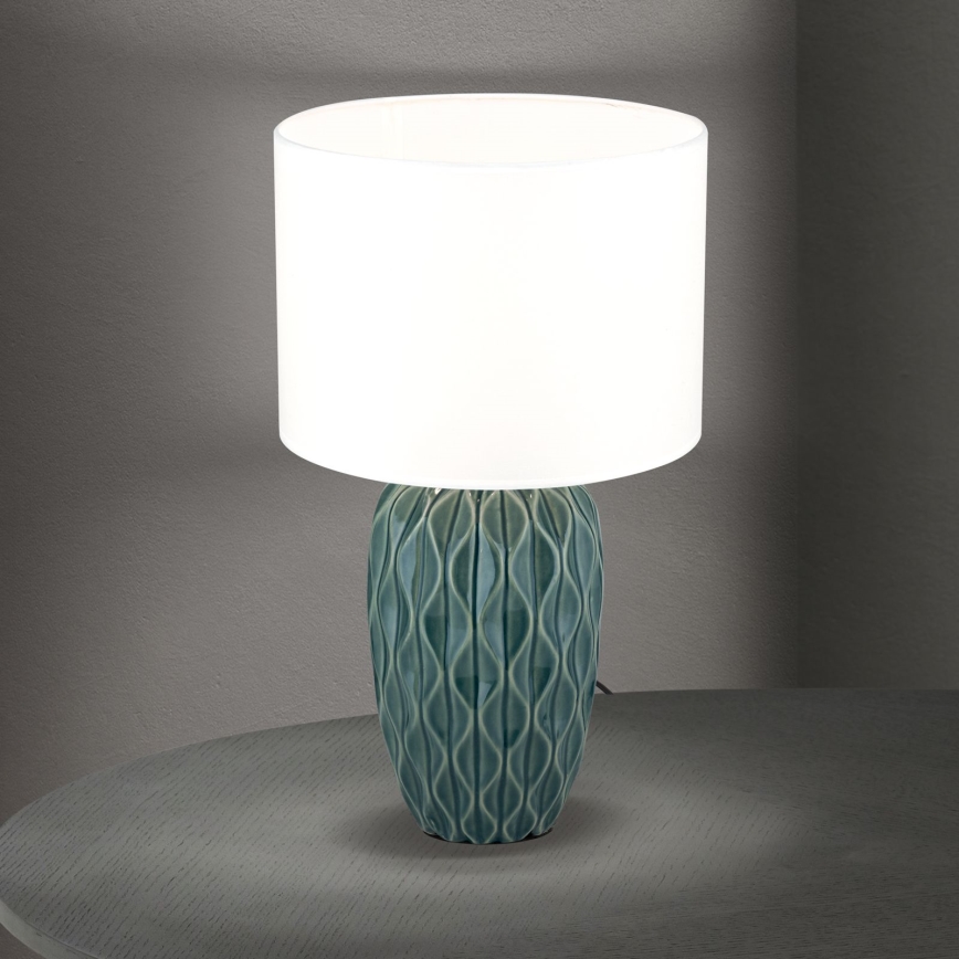 Stolní lampa TORTUGA 1xE27/40W/230V zelená/bílá