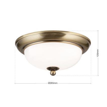 Stropní svítidlo EMPIRA 2xE14/40W/230V pr. 26,5 cm bronz