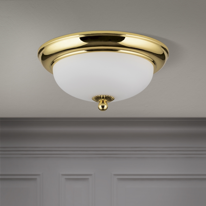 Stropní svítidlo EMPIRA 2xE14/40W/230V pr. 26,5 cm zlatá