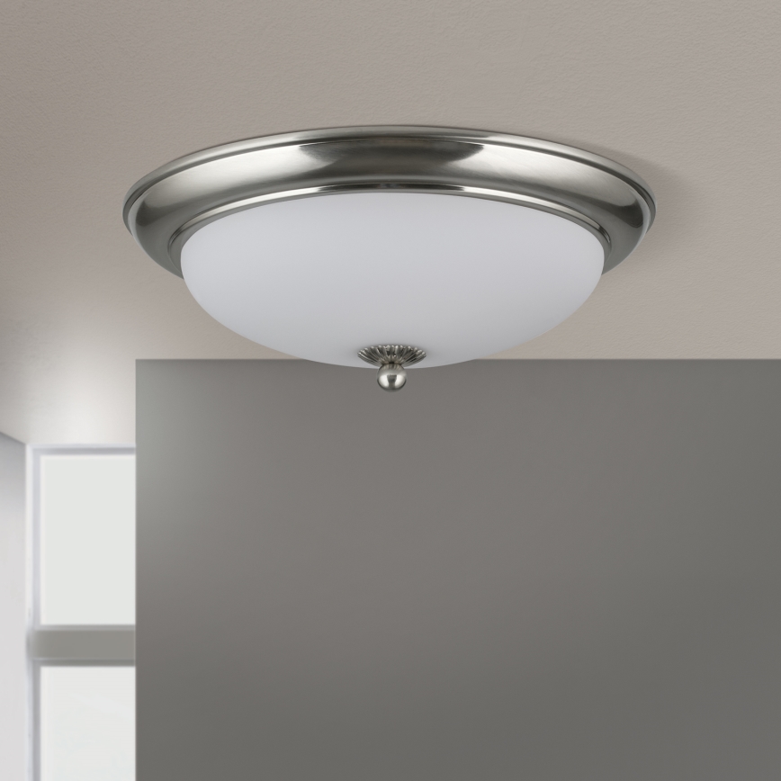 Stropní svítidlo EMPIRA 2xE27/40W/230V pr. 35,5 cm matný chrom