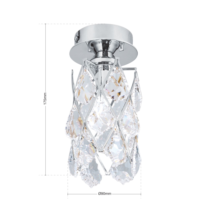 Stropní svítidlo RITA 1xG9/40W/230V pr. 9 cm lesklý chrom