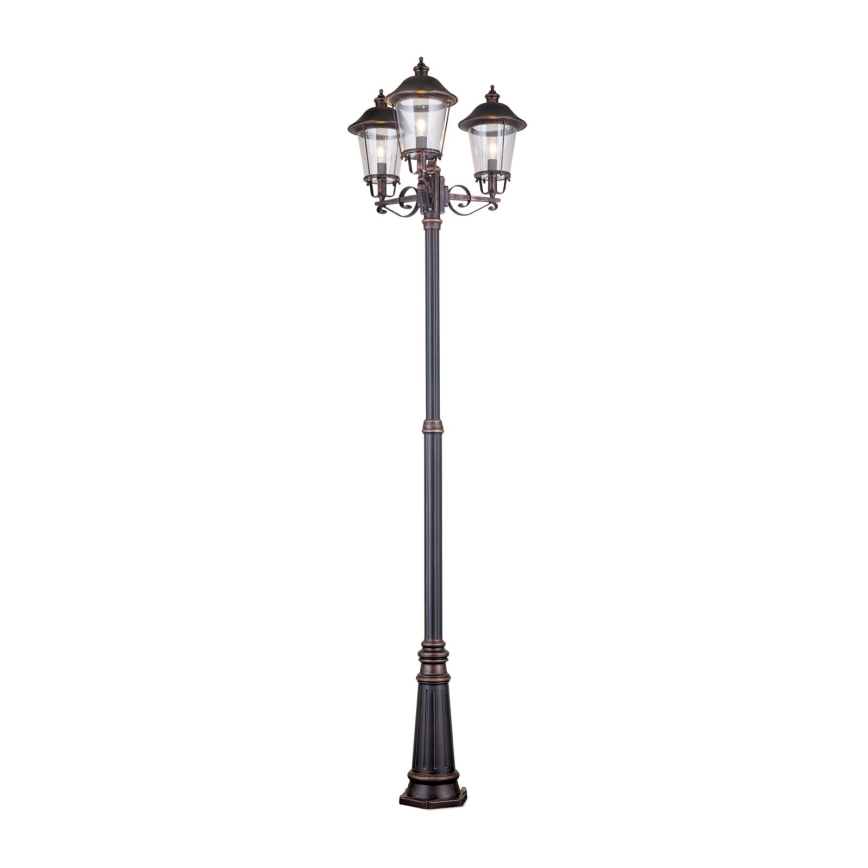 Venkovní lampa KENZO 3xE27/100W/230V IP44 bronz/patina