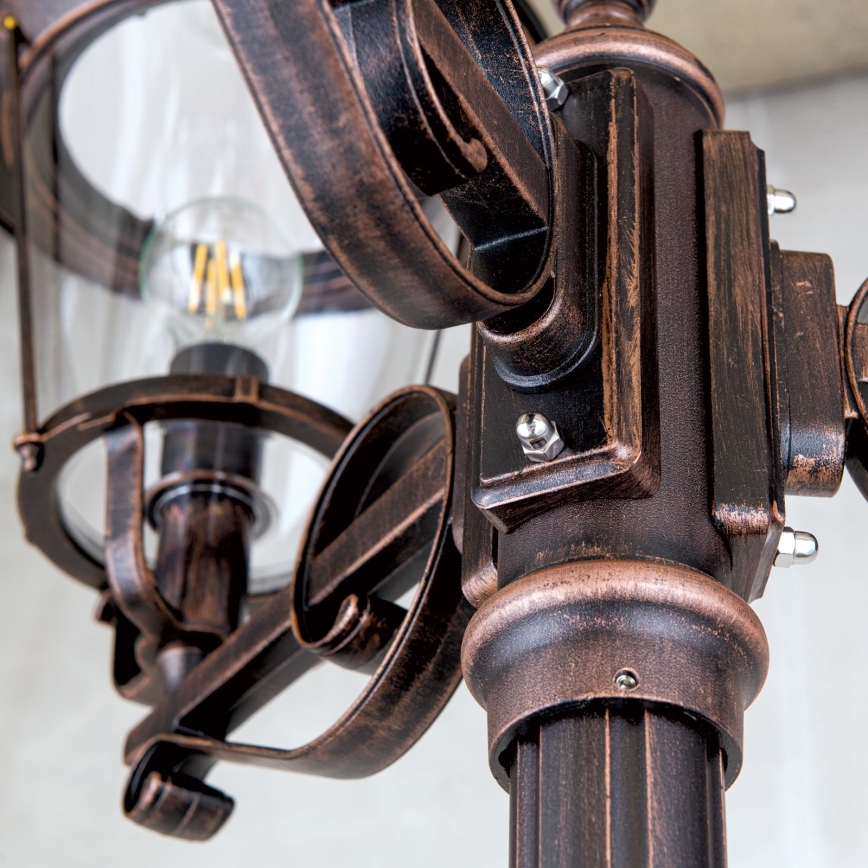 Venkovní lampa KENZO 3xE27/100W/230V IP44 bronz/patina