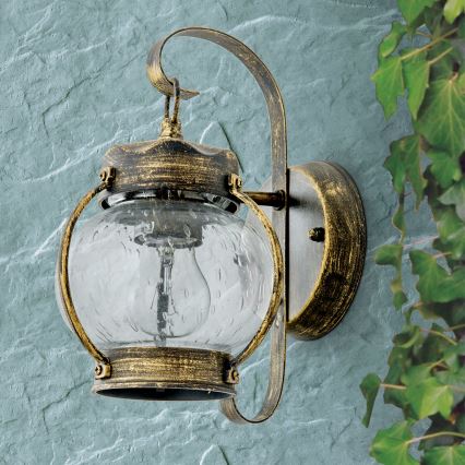 Venkovní nástěnná lampa TAVERNA 1xE27/60W/230V IP23 bronz/patina
