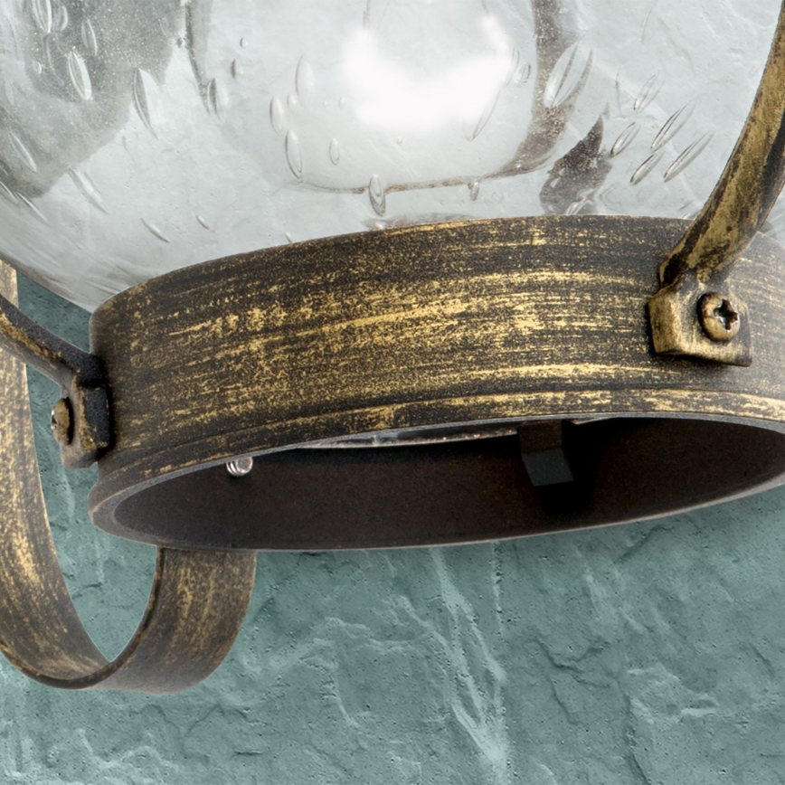 Venkovní nástěnná lampa TAVERNA 1xE27/60W/230V IP23 bronz/patina