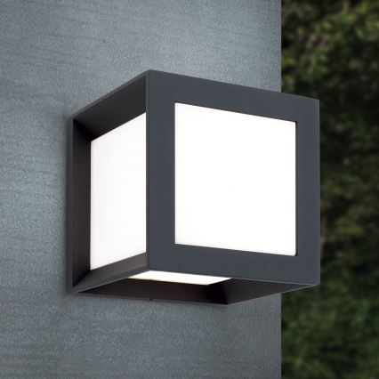Venkovní svítidlo HENRY 1xE27/15W/230V 16x16 cm IP44 antracit