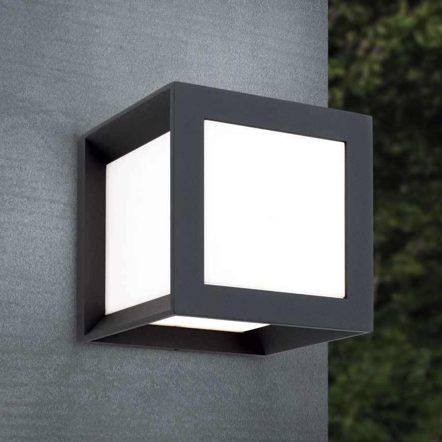 Venkovní svítidlo HENRY 1xE27/15W/230V 16x16 cm IP44 antracit