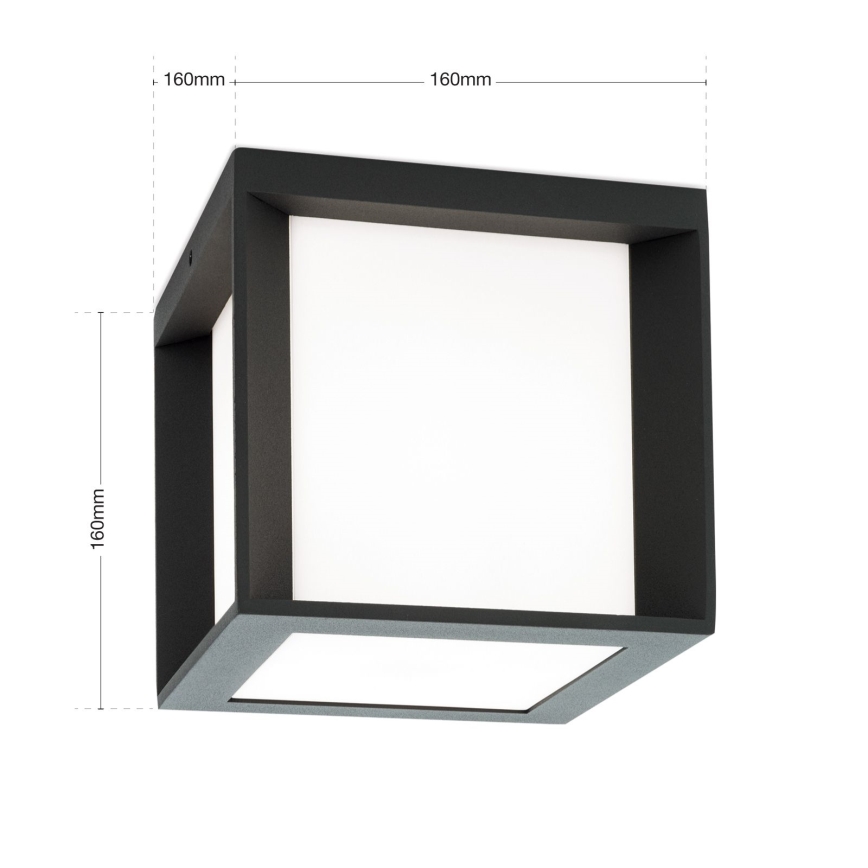 Venkovní svítidlo HENRY 1xE27/15W/230V 16x16 cm IP44 antracit