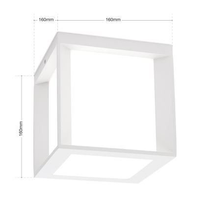 Venkovní svítidlo HENRY 1xE27/15W/230V 16x16 cm IP44 bílá