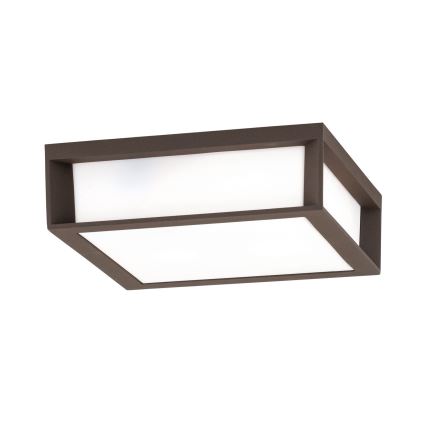 Venkovní svítidlo HENRY 2xE27/15W/230V 26x26 cm IP44 hnědá