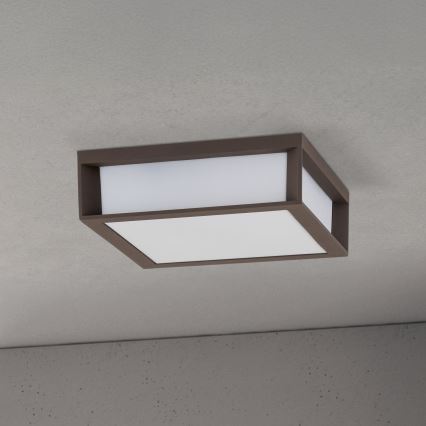 Venkovní svítidlo HENRY 2xE27/15W/230V 26x26 cm IP44 hnědá