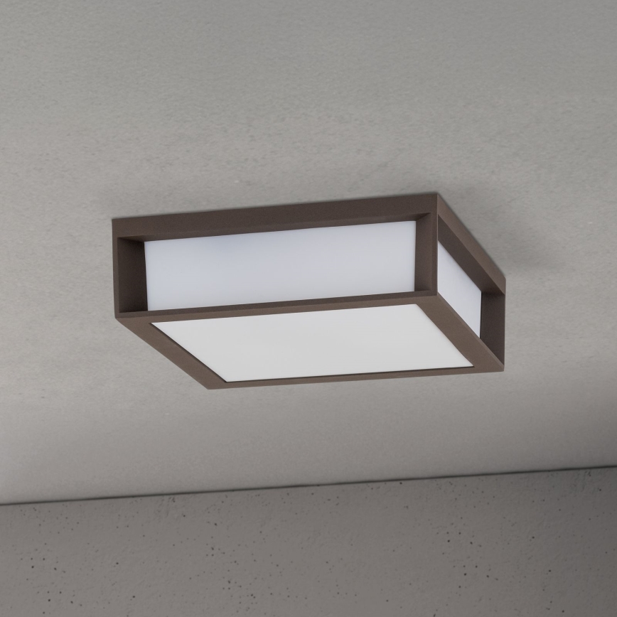 Venkovní svítidlo HENRY 2xE27/15W/230V 26x26 cm IP44 hnědá