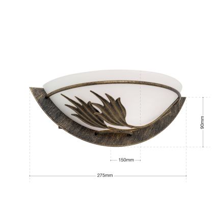 Nástěnné svítidlo FLEUR 1xE14/60W/230V bronz