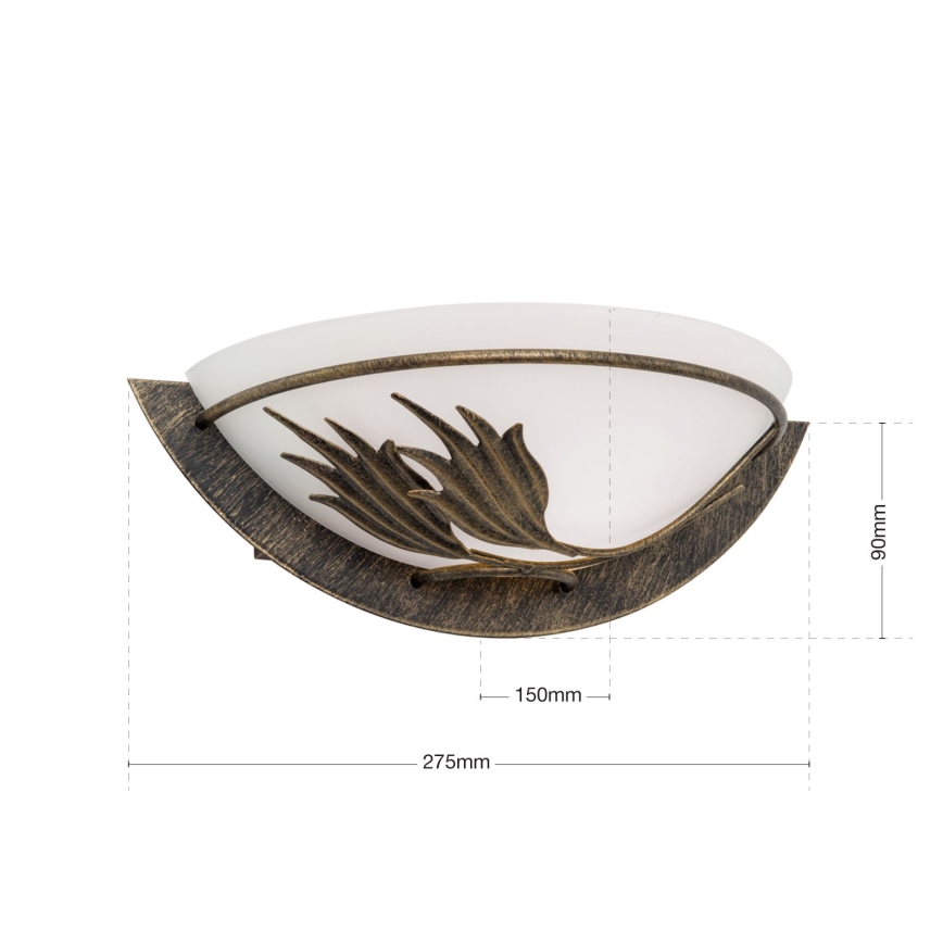 Nástěnné svítidlo FLEUR 1xE14/60W/230V bronz