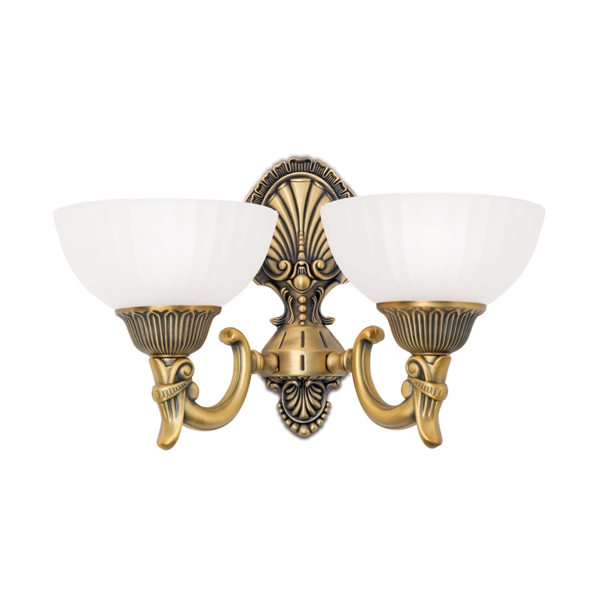 Nástěnná lampa ROCCA 2xE27/60W/230V bronz/bílá