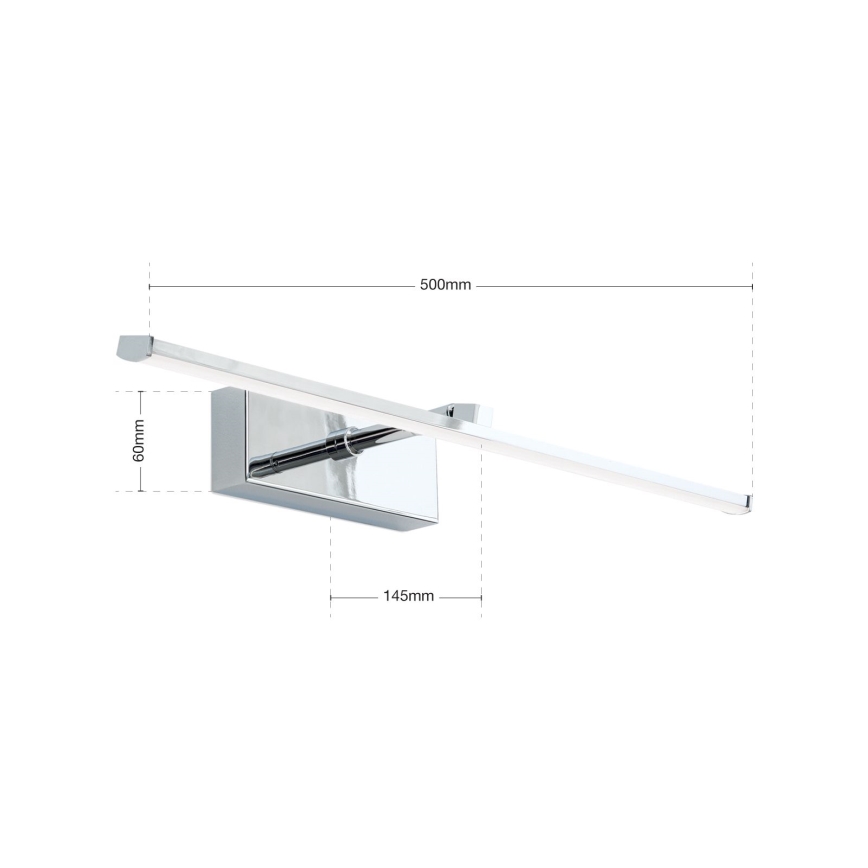 LED Obrazové svítidlo PUBLIO LED/10W/230V 50 cm lesklý chrom