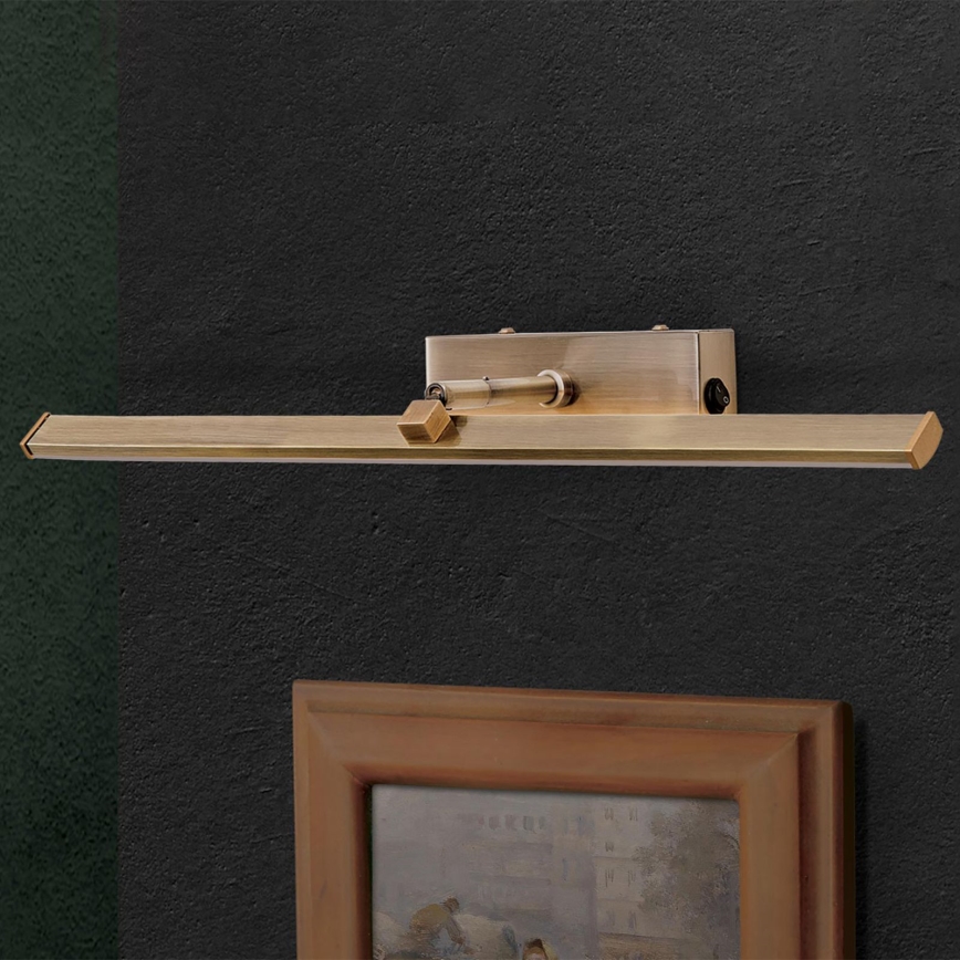 LED Obrazové svítidlo PUBLIO LED/10W/230V 50 cm zlatá/patina