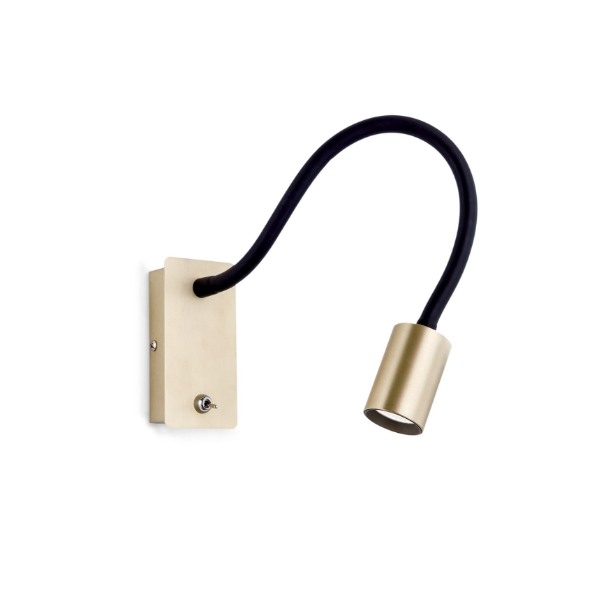 LED Flexibilní nástěnná lampička KURT LED/5W/230V zlatá