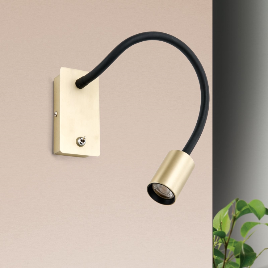 LED Flexibilní nástěnná lampička KURT LED/5W/230V zlatá