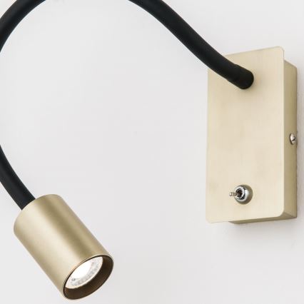 LED Flexibilní nástěnná lampička KURT LED/5W/230V zlatá