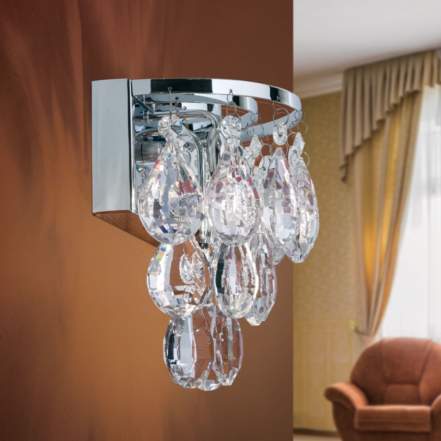 Křišťálové nástěnné svítidlo CELESTE 2xG9/40W/230V lesklý chrom
