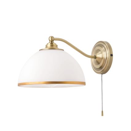 Nástěnná lampa OLD LAMP 1xE27/40W/230V bílá/mosaz