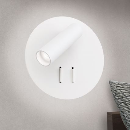 LED Nástěnné bodové svítidlo LENNY LED/6W/230V + LED/3W bílá