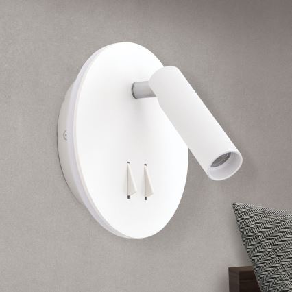 LED Nástěnné bodové svítidlo LENNY LED/6W/230V + LED/3W bílá