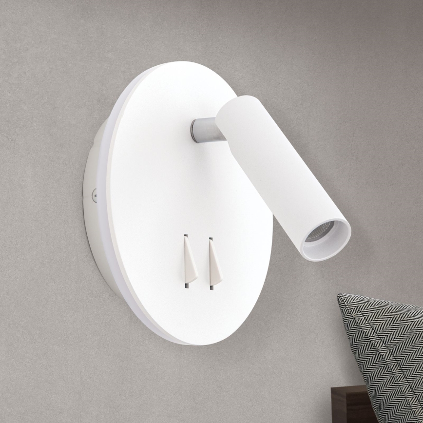 LED Nástěnné bodové svítidlo LENNY LED/6W/230V + LED/3W bílá
