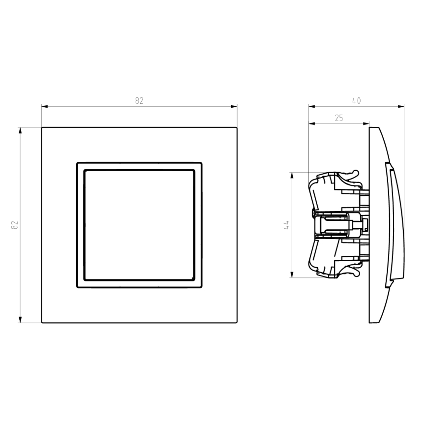 Ospel - Schodišťový vypínač bez rámečku č. 6 ARIA bílá
