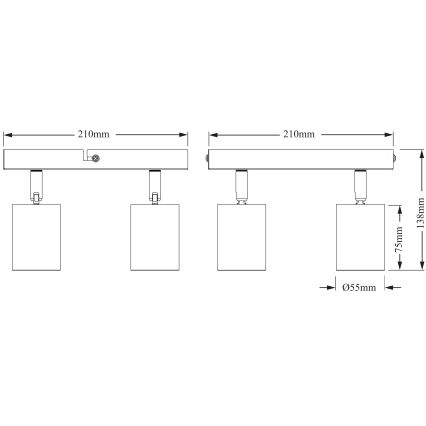 Osram - Bodové svítidlo ELEMENTAL 4xGU10/6W/230V