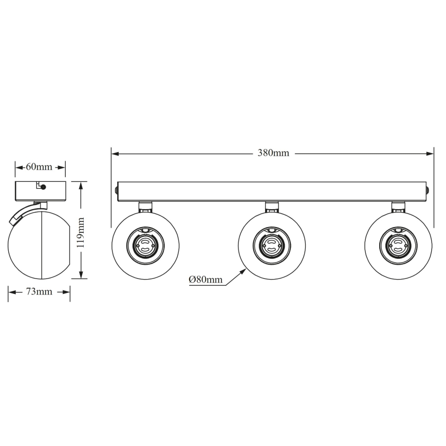 Osram - Bodové svítidlo SPOT SPHERAL 3xGU10/6W/230V bílá