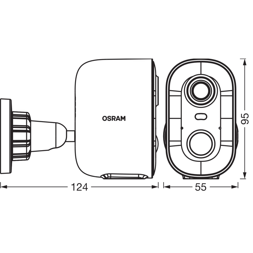 Osram - Chytrá solární kamera se senzorem 2K SMART+ 5V 5200 mAh IP66 Wi-Fi