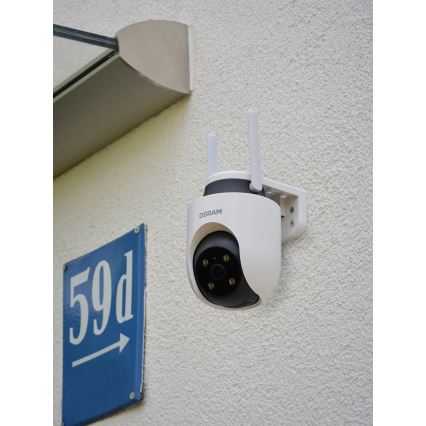 Osram - Chytrá venkovní kamera 360° se senzorem 2K SMART+ 230V IP65 Wi-Fi