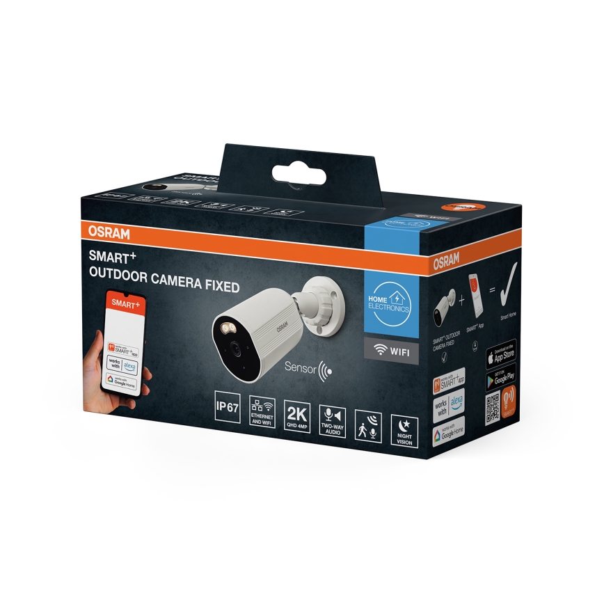 Osram - Chytrá venkovní kamera se senzorem 2K SMART+ 230V IP67 Wi-Fi