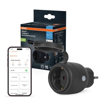 Osram - Chytrá venkovní zásuvka SMART+ MATTER SCHUKO 3680W/230V/16A IP44 Wi-Fi