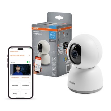Osram - Chytrá vnitřní kamera 360° se senzorem 2K SMART+ 230V Wi-Fi