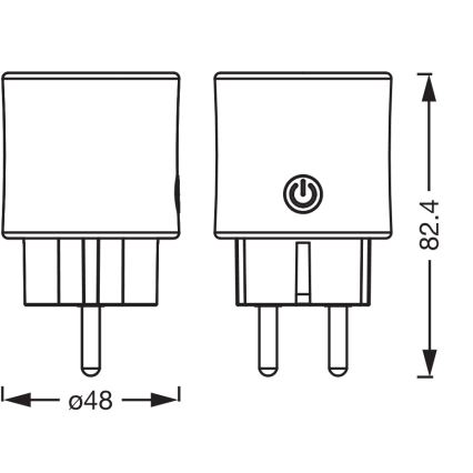 Osram - Chytrá zásuvka SMART+ MATTER SCHUKO 2300W/230V/10A Wi-Fi černá