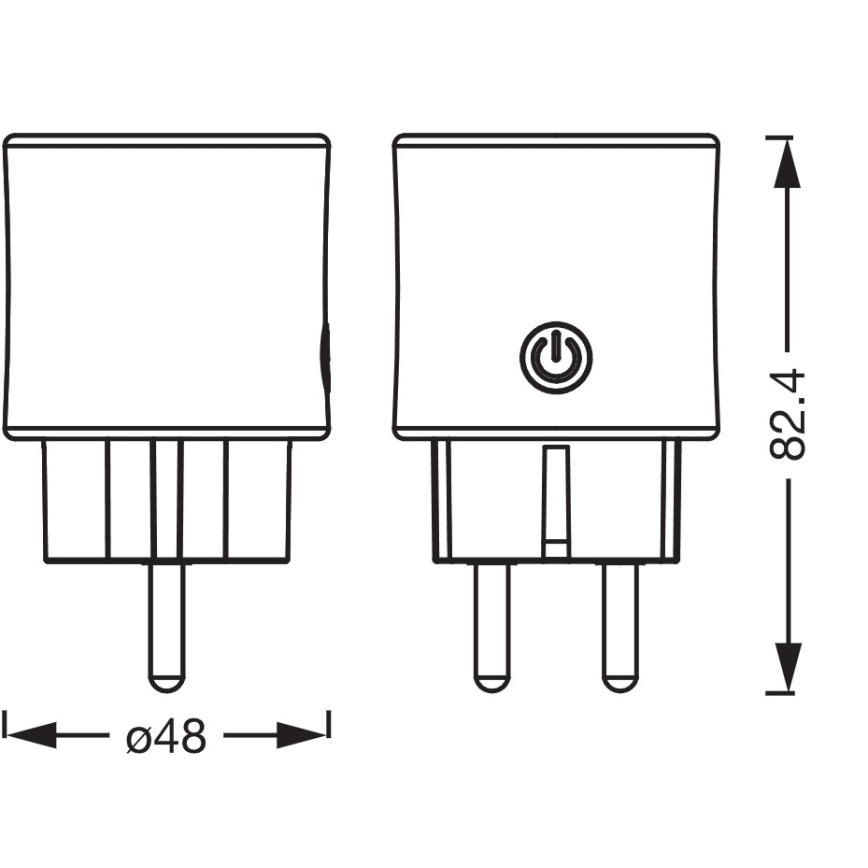Osram - Chytrá zásuvka SMART+ MATTER SCHUKO 2300W/230V/10A Wi-Fi černá