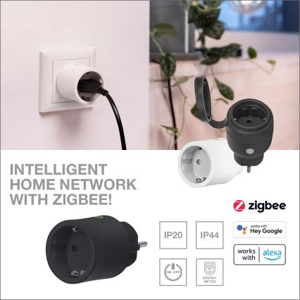 Osram - Chytrá zásuvka SMART+ SCHUKO 2300W/230V/10A černá