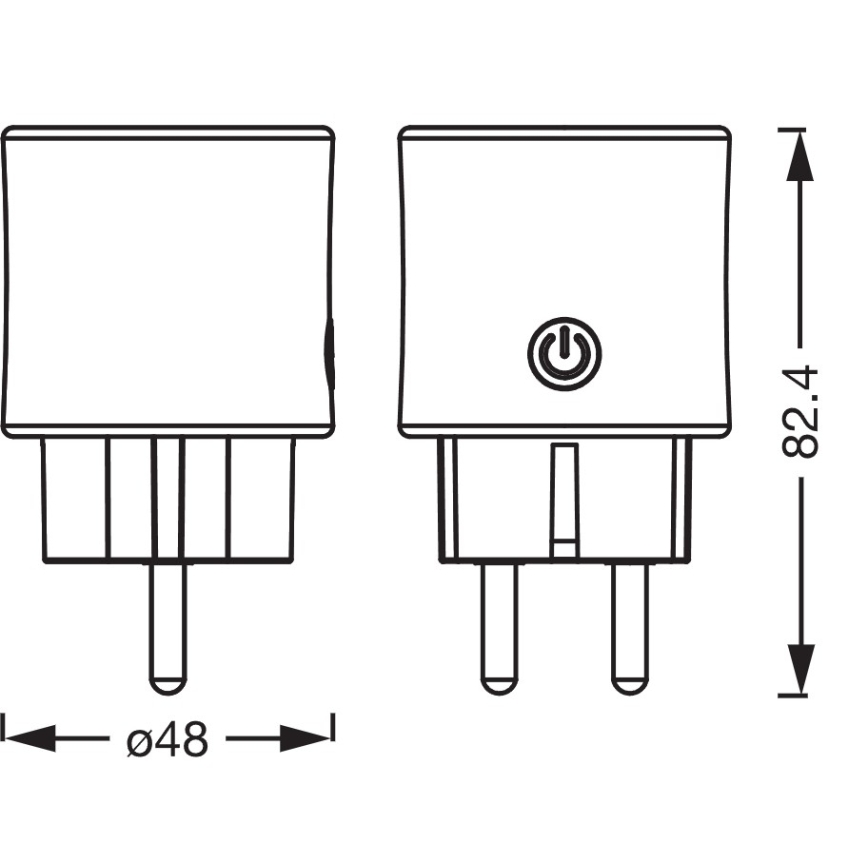 Osram - Chytrá zásuvka SMART+ SCHUKO 2300W/230V/10A černá
