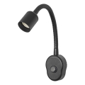 Osram - Flexibilní nástěnná lampa PLUG TUBE FLEX 1xGU10/5W/230V černá