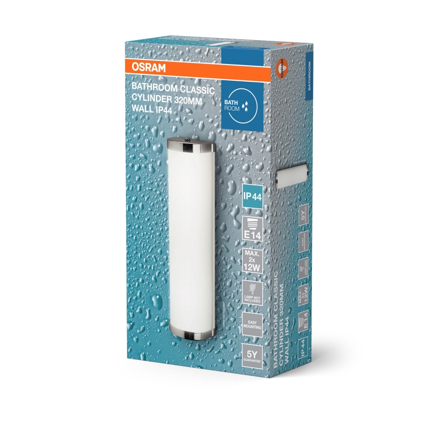 Osram - Koupelnové nástěnné svítidlo BATHROOM CLASSIC 2xE14/12W/230V IP44 lesklý chrom