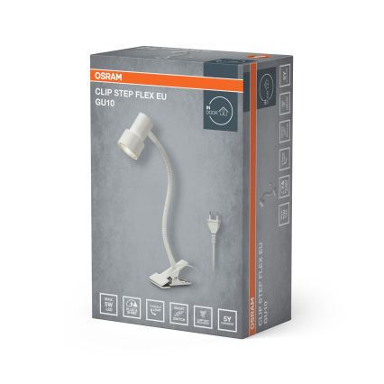 Osram - Lampa s klipem CLIP STEP FLEX 1xGU10/5W/230V bílá