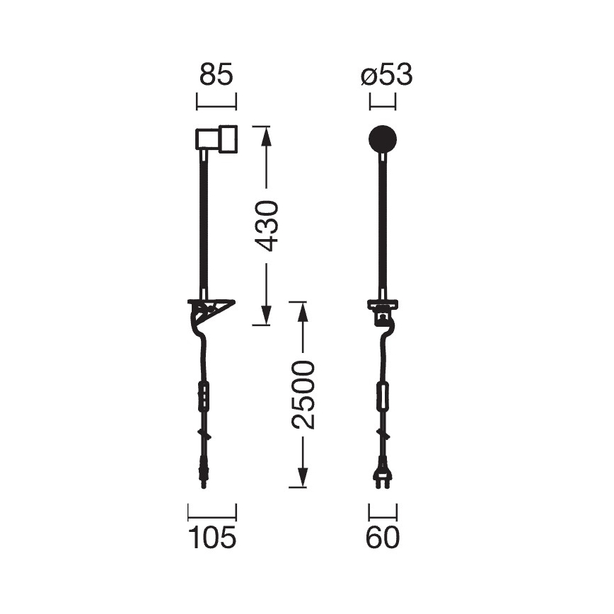 Osram - Lampa s klipem CLIP STEP FLEX 1xGU10/5W/230V bílá